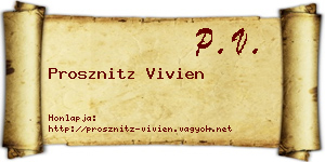Prosznitz Vivien névjegykártya
